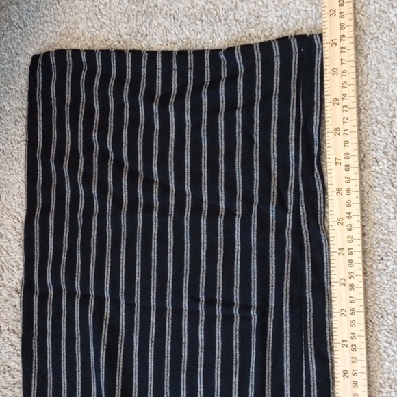 Urban Rebel Womens Wide Leg Pants Sz XL Black White Stripe High Rise Lightweight - Picture 4 of 5